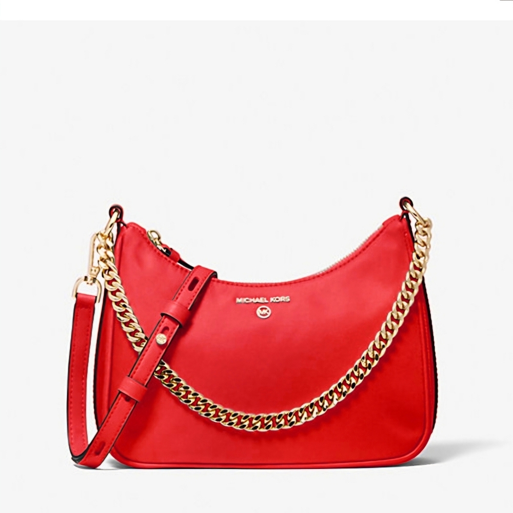 Michael Kors Nylon Jet Set Crossbody Bag with Sling Strap Gold